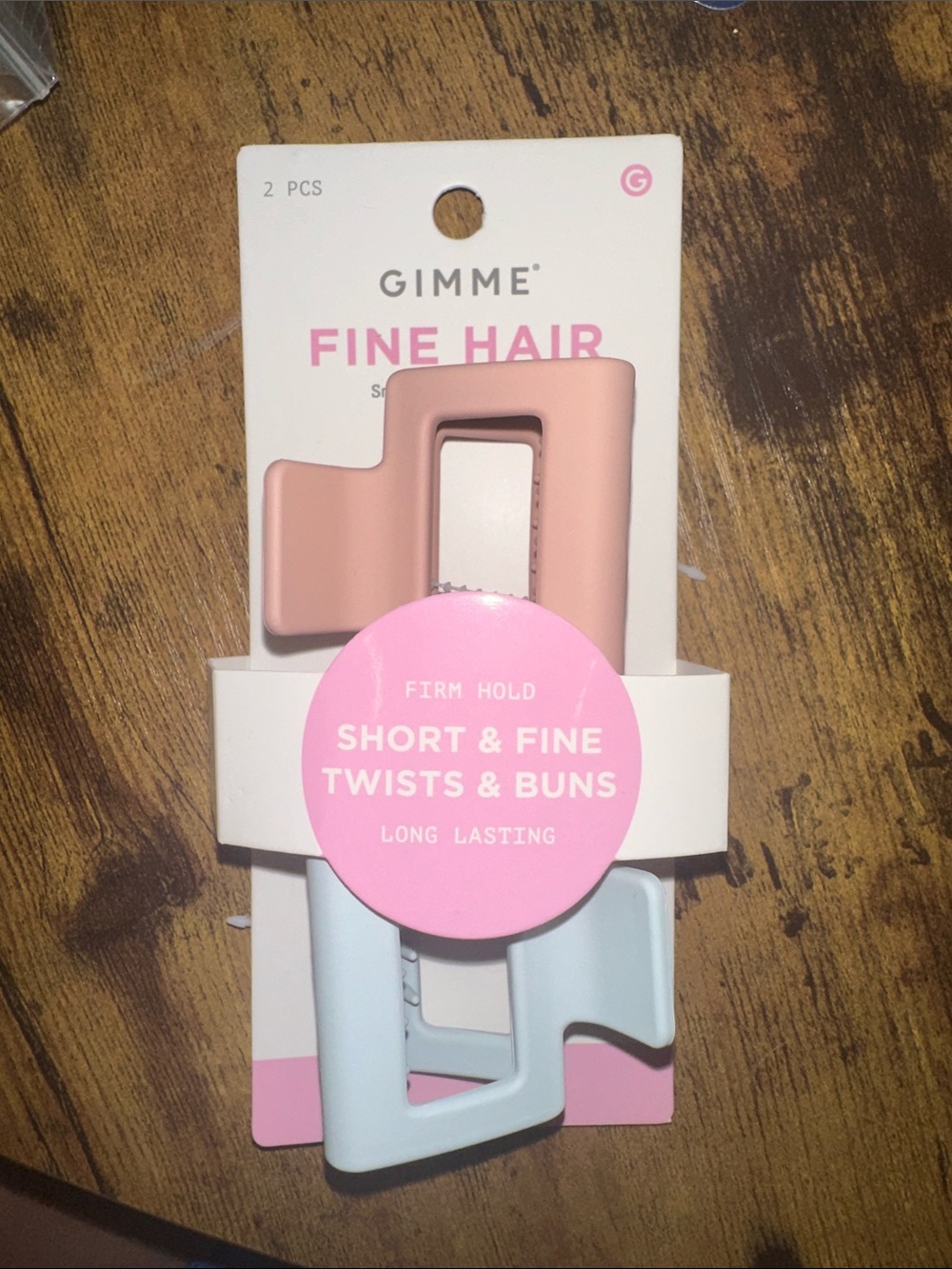 Fine Hair Clip Duo - Pink & Light Blue